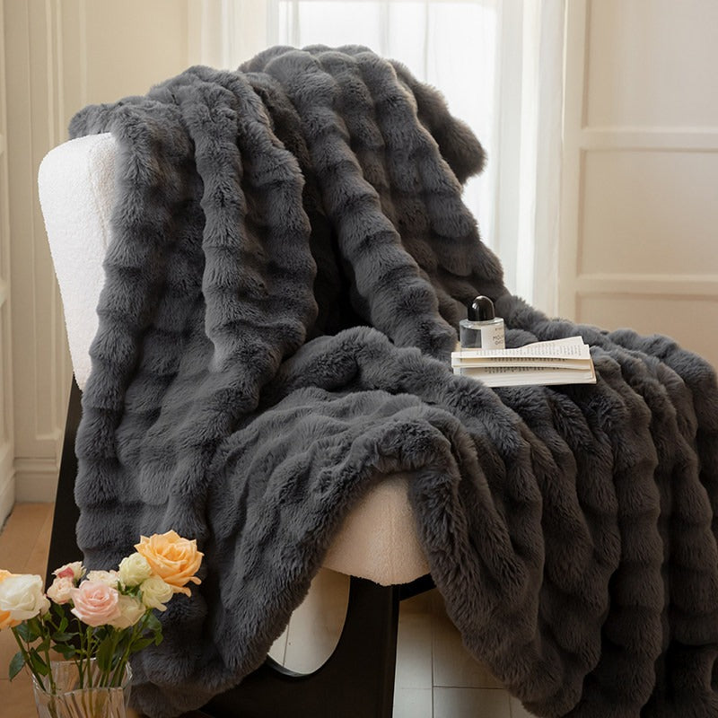 Emery™ Rabbit Fur Blanket