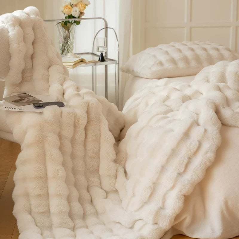Emery™ Rabbit Fur Blanket