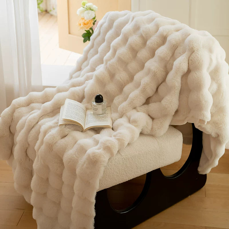 Emery™ Rabbit Fur Blanket
