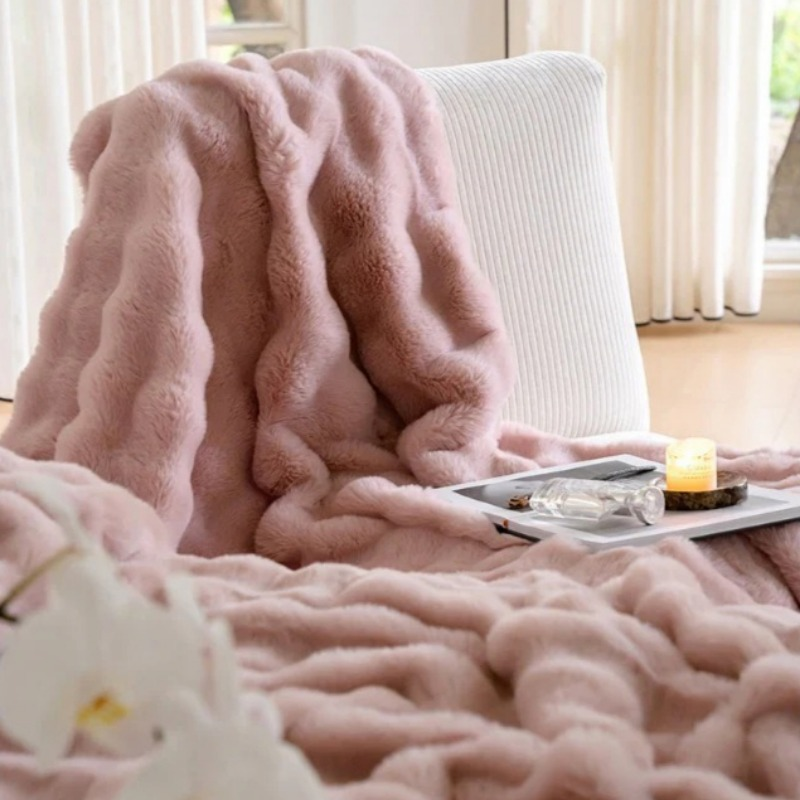 Emery™ Rabbit Fur Blanket